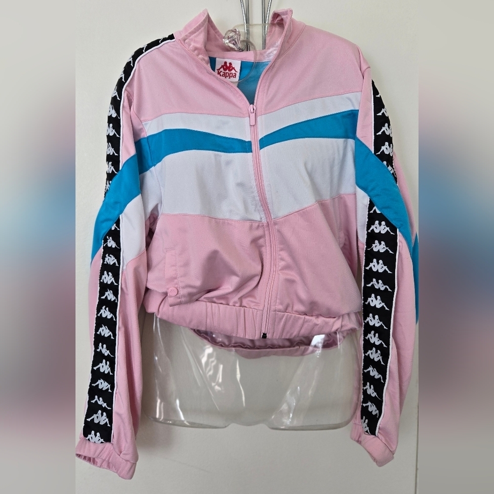 Kappa Authentic Football Esta Track Jacket Pink Blue White